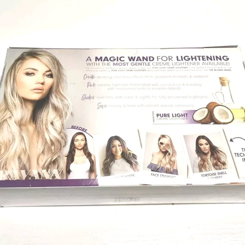 Pravana The Blonde Wand Flat Iron + 6 3oz Pure Light Cream Lighteners - Picture 2 of 3